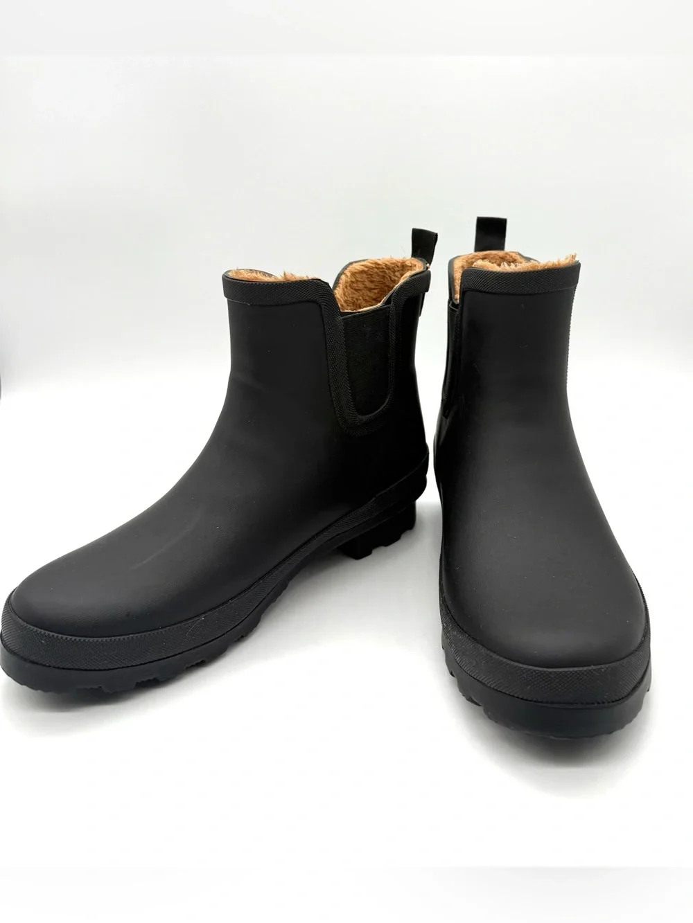 chooka Black Women's Chelsea Waterproof Boots with Faux Fur Lining